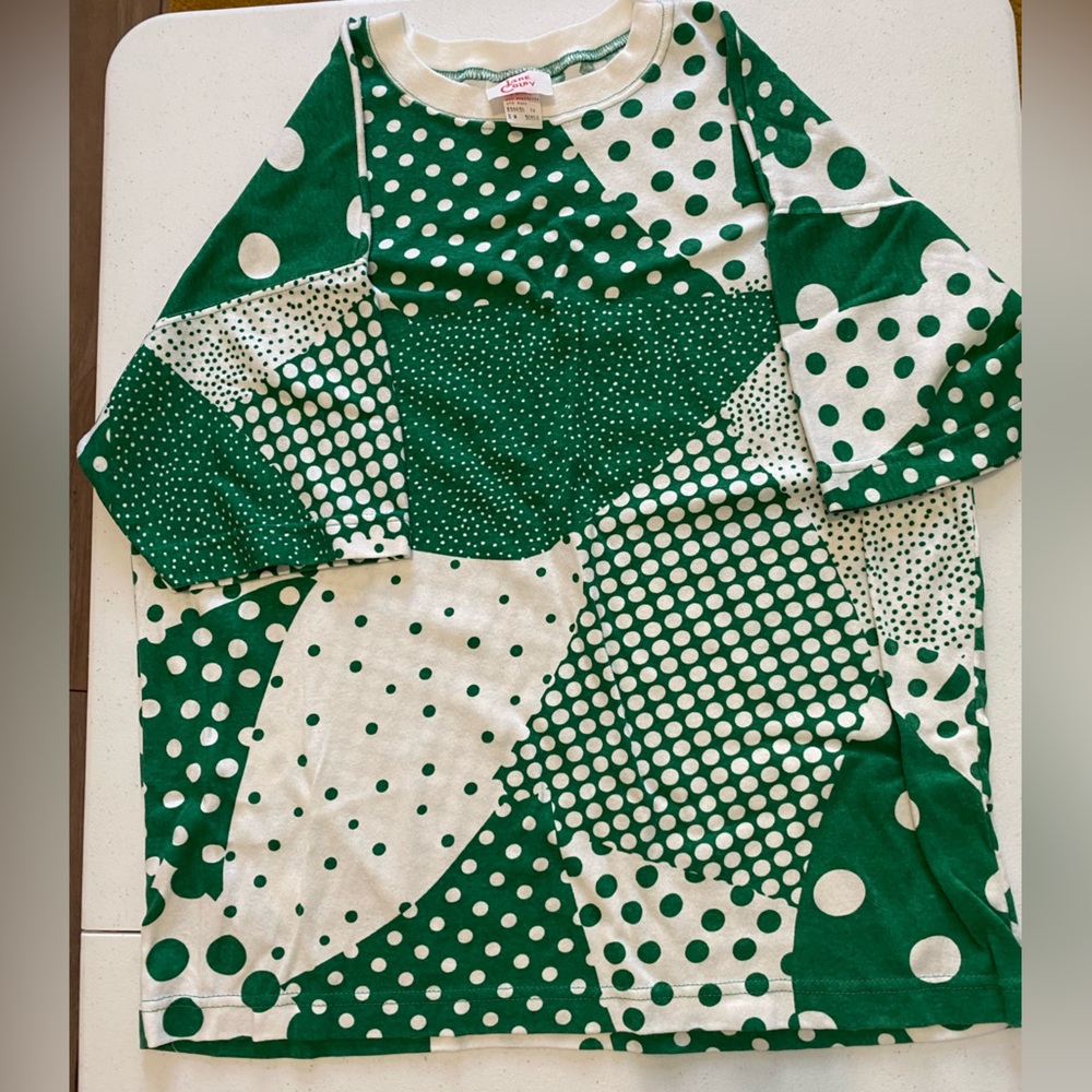 Vintage Jane Colby abstract polkadot shirt